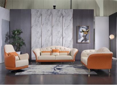 Luxury Sofa set 3+1+1 Seater with Furniture Couch Leather Sofa Textile Group